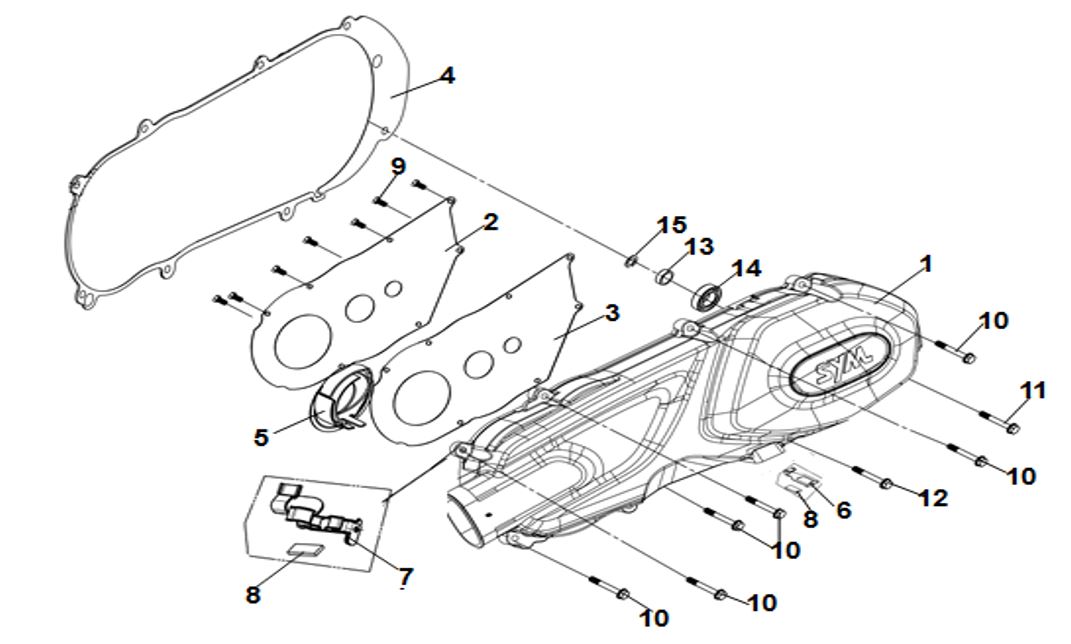 SYM Jet X 125 Parça Diyagramı E08