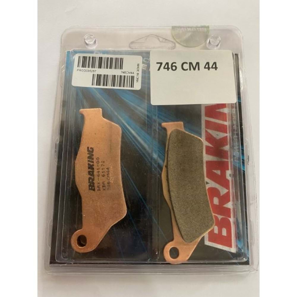 KTM 250 EXC / SIX DAYS ÖN FREN BALATASI SİNTERLİ (98/20) BRAKING 746CM44