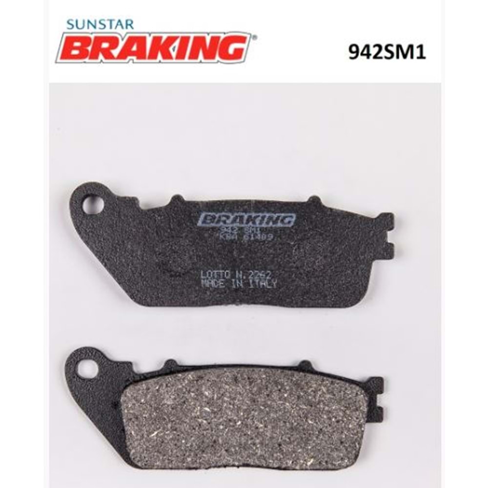 BRAKING 942SM1 YARI METALİK ARKA FREN BALATASI
