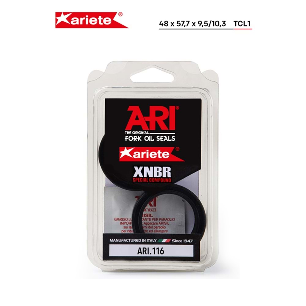 ARIETE ARI.116 ÖN AMORTİSÖR YAĞ KEÇESİ 48 X 57,7 X 9,5/10,3 TCL1