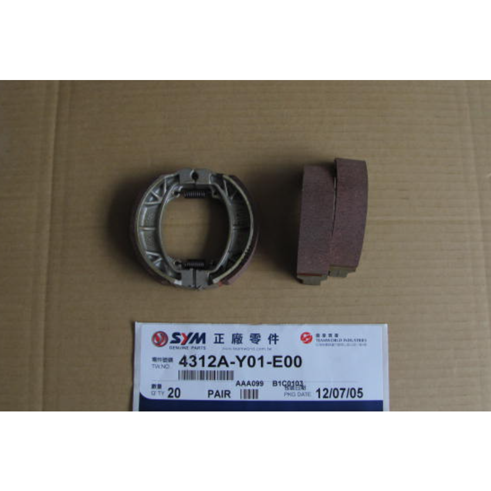 SYM ORBİT 50 4T EFİ 4 FREN BALATASI ARKA/KAMPANALI FREN 4312A-Y01-E00