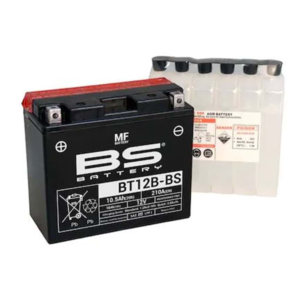 BS BATTERY BT12B-BS Motosiklet Aküsü