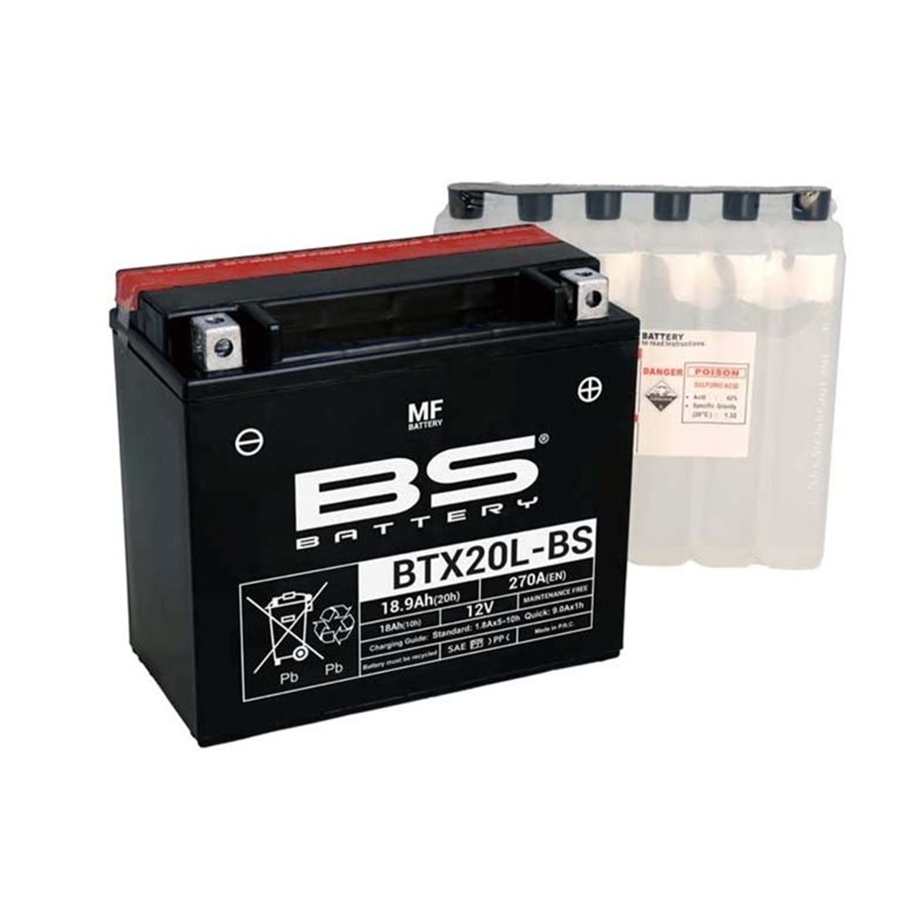 BS BATTERY BTX20L-BS Motosiklet Aküsü