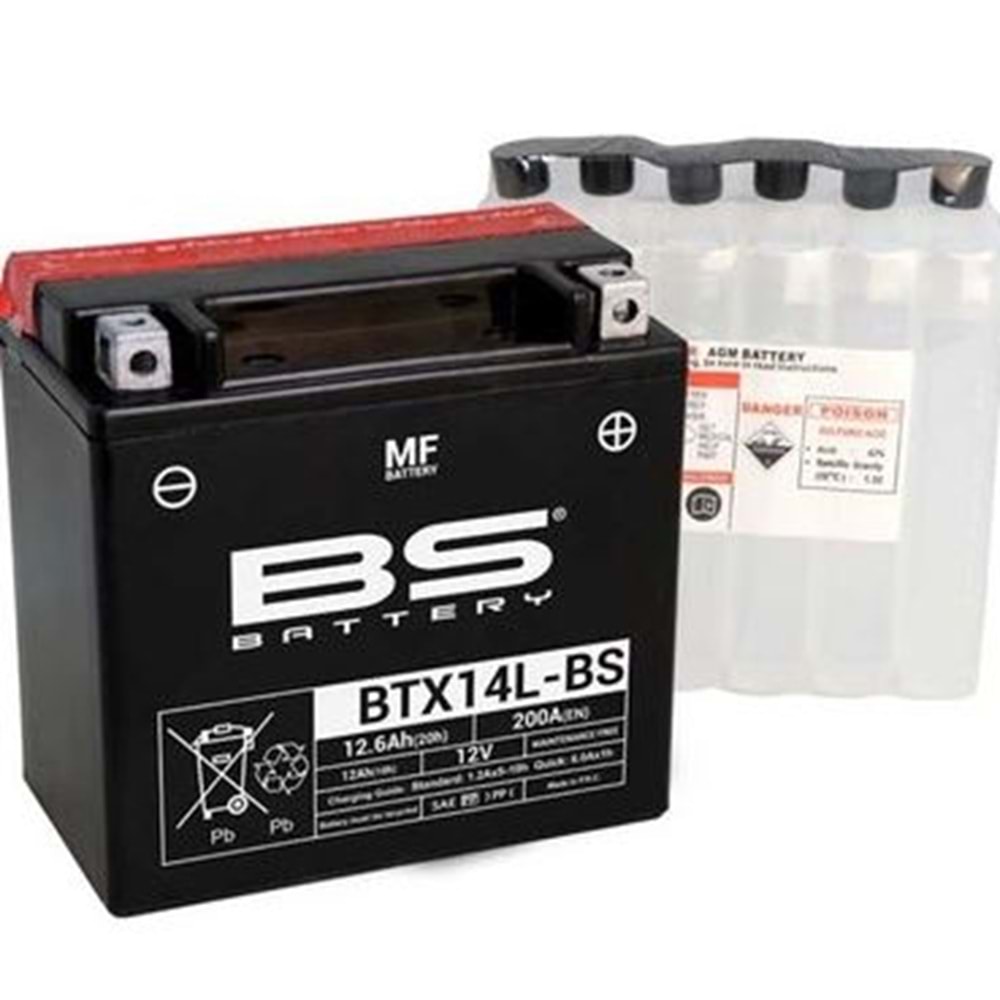 BS BATTERY BTX14L-BS Motosiklet Aküsü