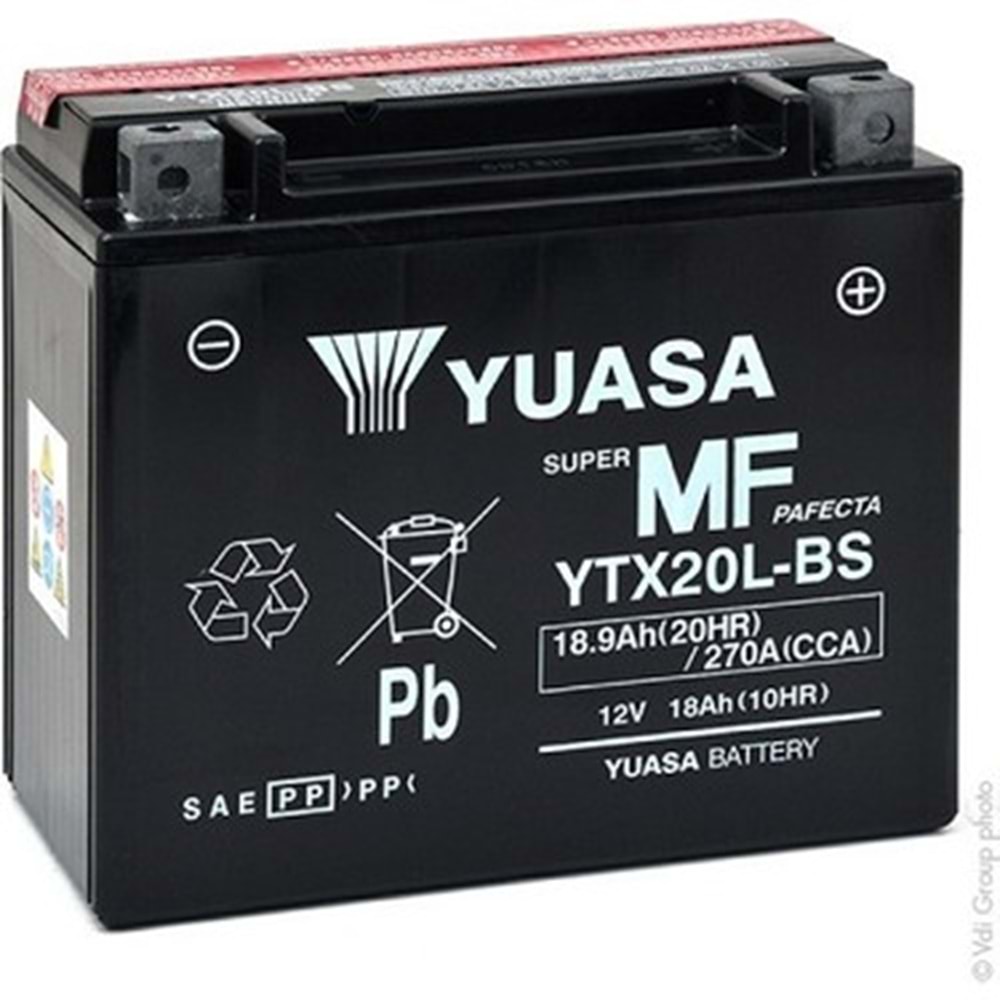 YUASA YTX20L-BS Motosiklet Aküsü