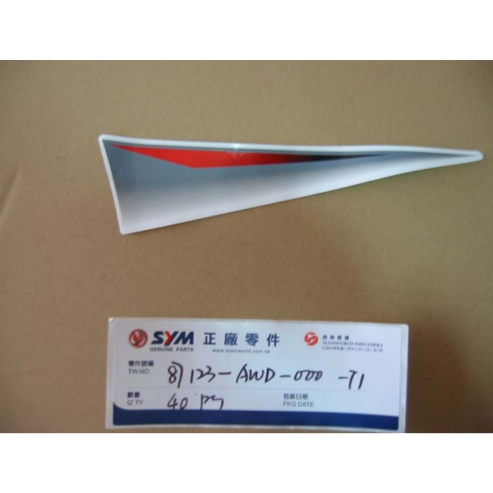 SYM ORBİT 2 125 Sticker Grafik ÖN SAĞ 87123-AWD-000-T1
