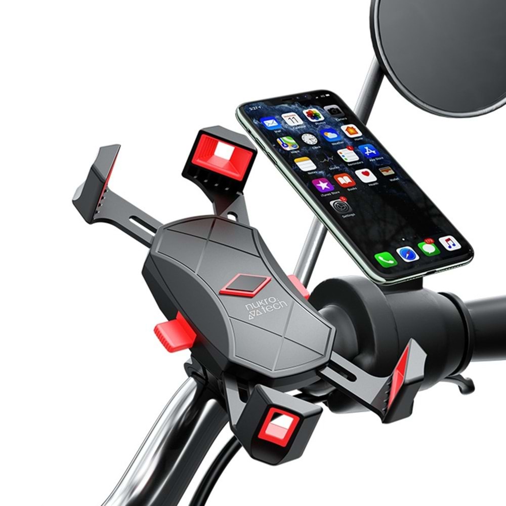 Nukrotech KN54 Gidon Bağlantılı Motosiklet Telefon Tutucu