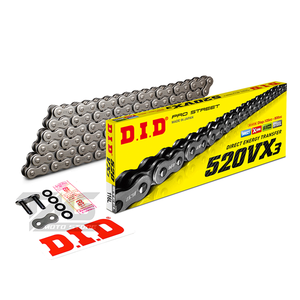 DID 520VX3-116 LİNK ÇELİK ZİNCİR (X-RİNG)KUSQVARNA TC-TE KTMDUKE-SUZUKI GSX-R250