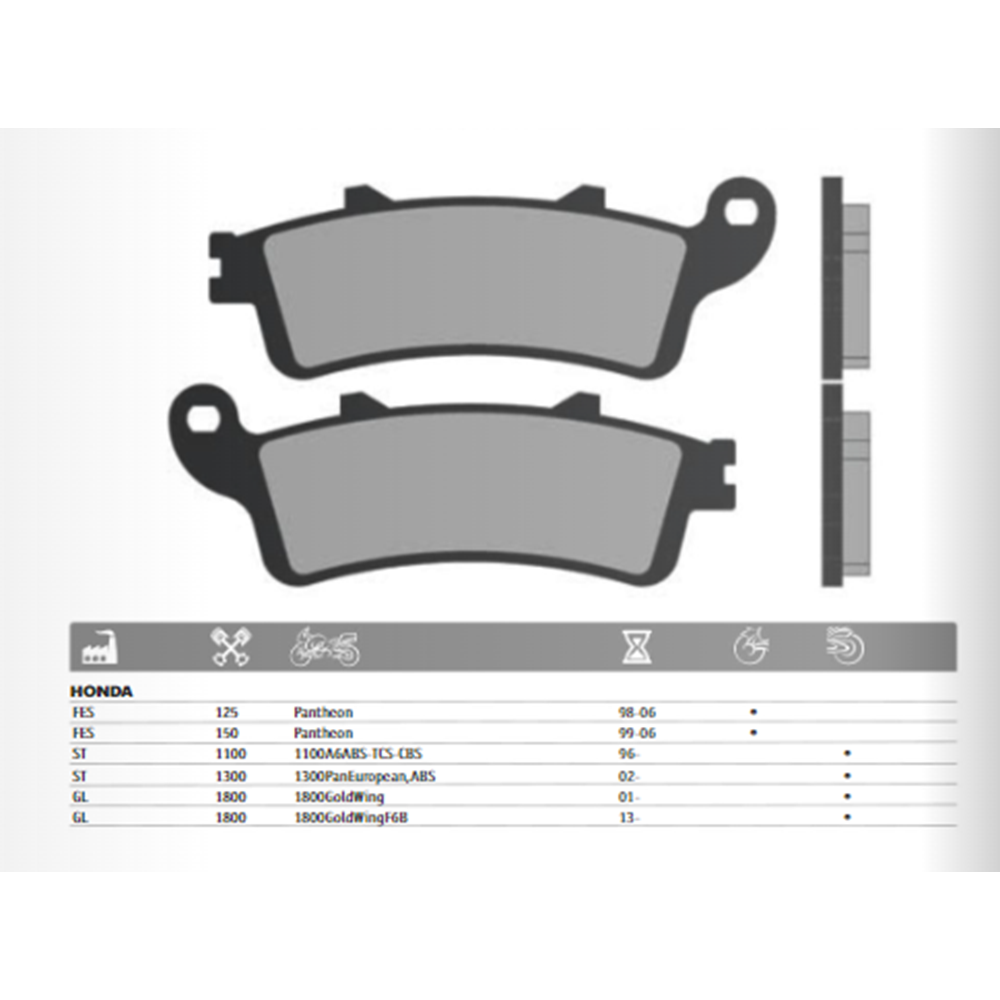 BRENTA HONDA FES 125 ST 1100 GL 1800 ORGANİK FREN BALATASI FT 3023B