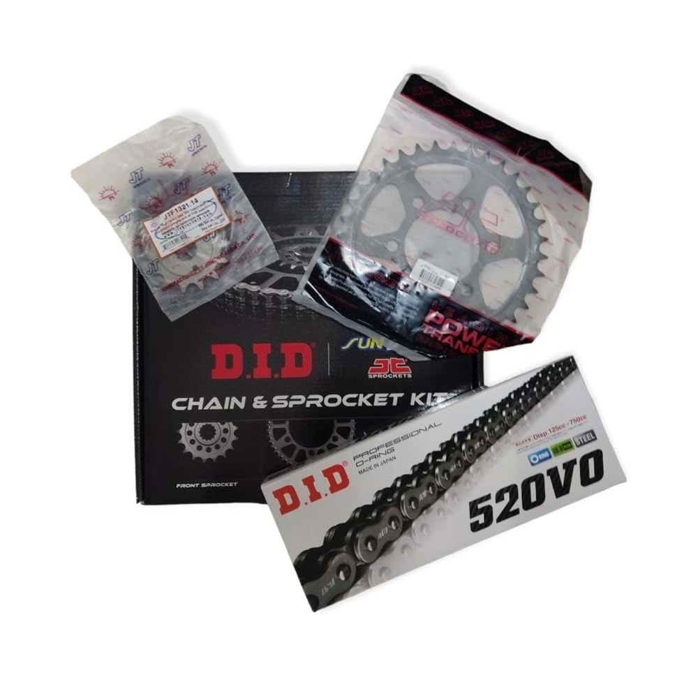 HONDA -CB 250R ZİNCİR DİŞLİ SETİ DİD SET JJ520ORING646
