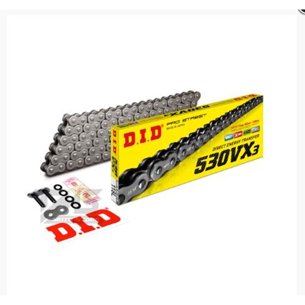 DID 530VX3-118 LİNK ÇELİK ZİNCİR (X-RİNG)