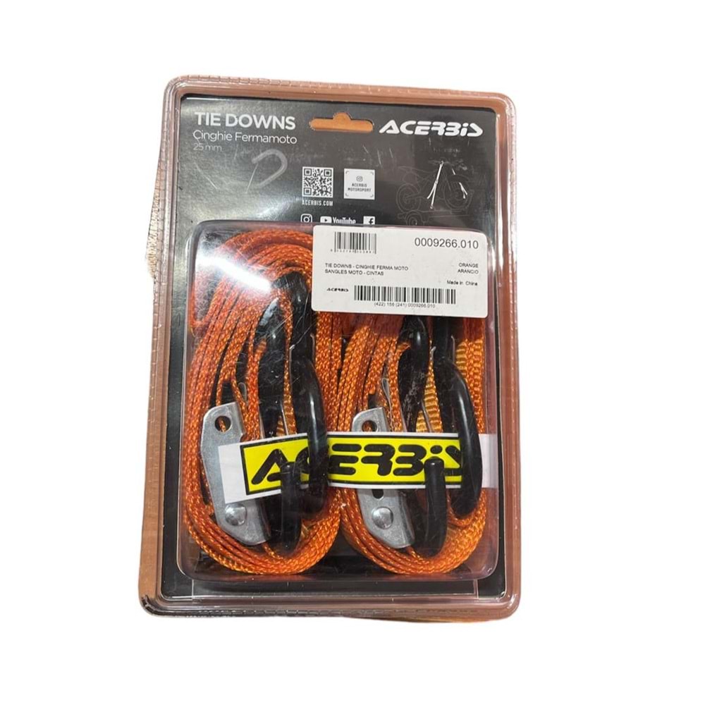 ACERBİS STRAP TURUNCU MOTOR SABİTLEME GERGİSİ