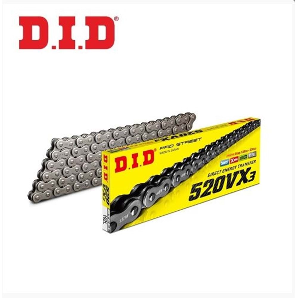 DID 520VX3 ÇELİK X-RİNG ZİNCİR-110 BAKLA