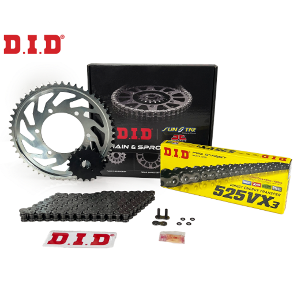 DID SET SUZUKI GSX-R (600) 2001-2005 ZİNCİR DID 525VX3 (ÇELİK)-110/DİŞLİ SUNSTAR(16T)-JT(45T)