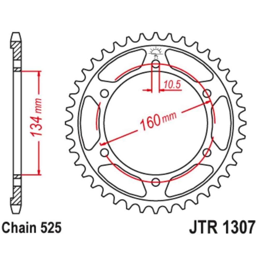 HONDA CBR 600 F (02/07) ARKA DİŞLİ 45 T JT JTR1307.45