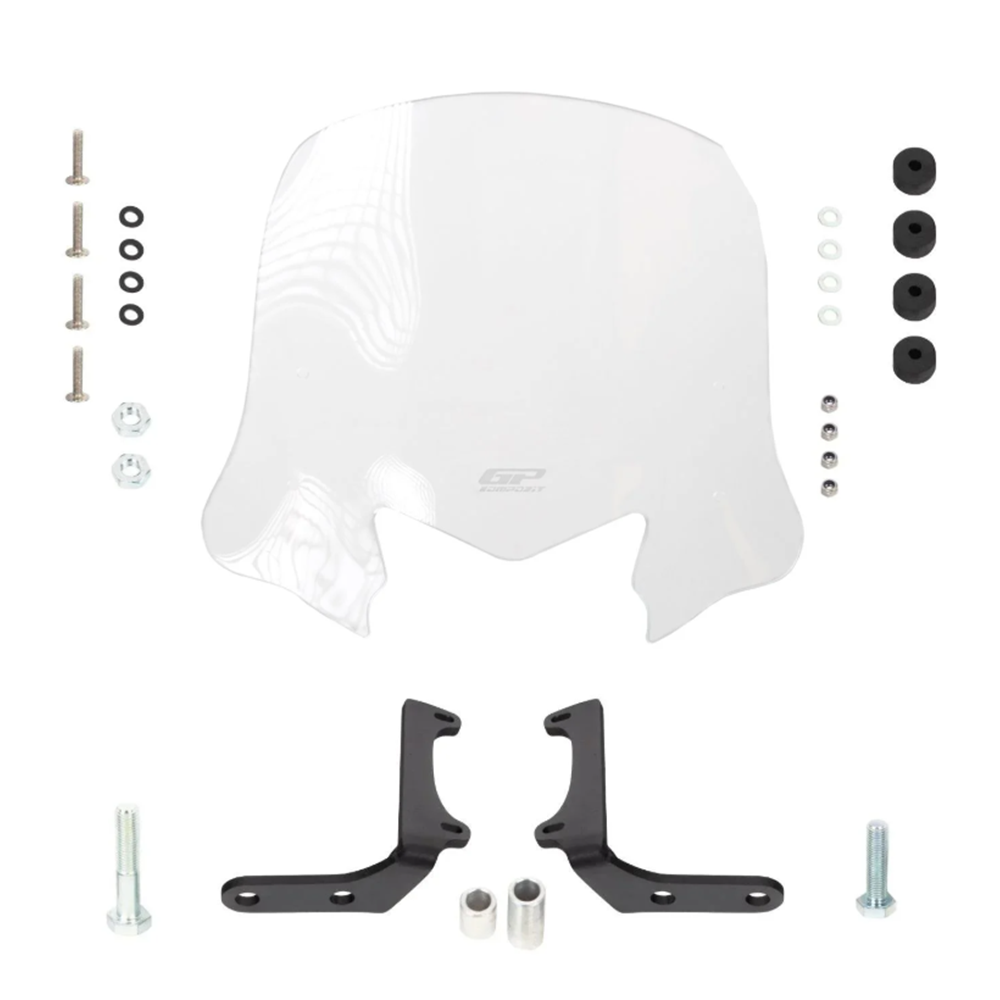 GP Kompozit Honda Dio 2021-2024 Uyumlu Kısa Ön Cam Şeffaf 41 CM BOYUT GP09220411902737