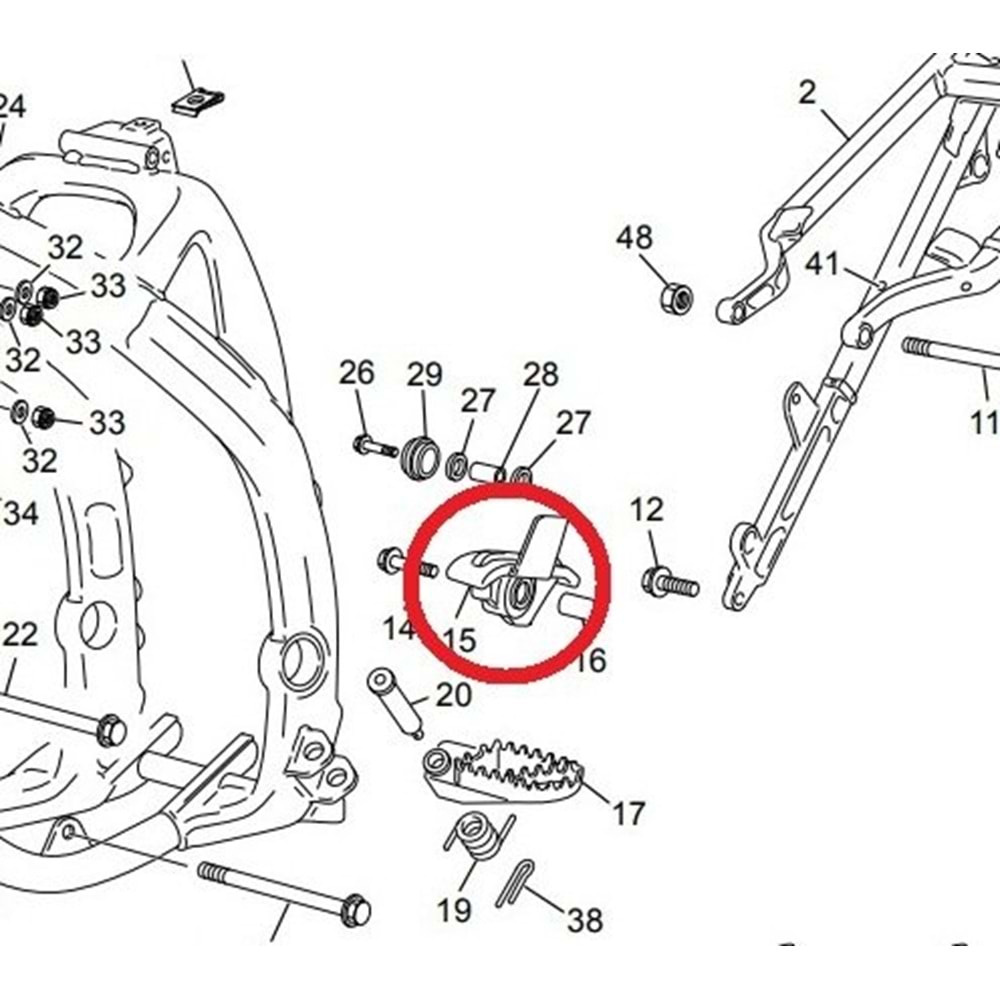 3078 SHERCO ÖN DİŞLİ / ZİNCİR MUHAFAZASI 2T/4T