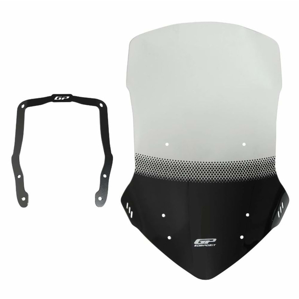 GP Kompozit Honda NC 700 X / NC 750 X 2012-2015 Uyumlu Baskılı Tur Camı Şeffaf GP09290411901435