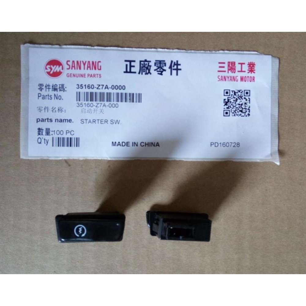 SYM X PRO 125 ORBİT FİDDLE 3 125 MARŞ KUMANDA DÜĞMESİ 35160-Z7A-000