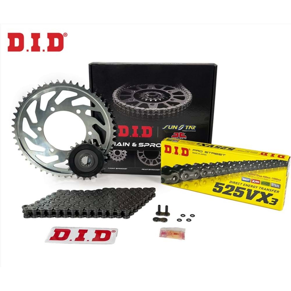 HONDA CBR 650 F 14-18 ZİNCİR DİŞLİ SET DİD JJ525VXBB662