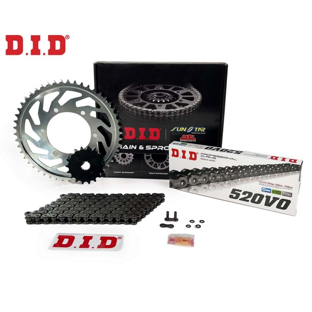 YAMAHA XJ 6 DIVERSION F 09-15 ZİNCİR DİŞLİ SETİ DİD SS520ORING783