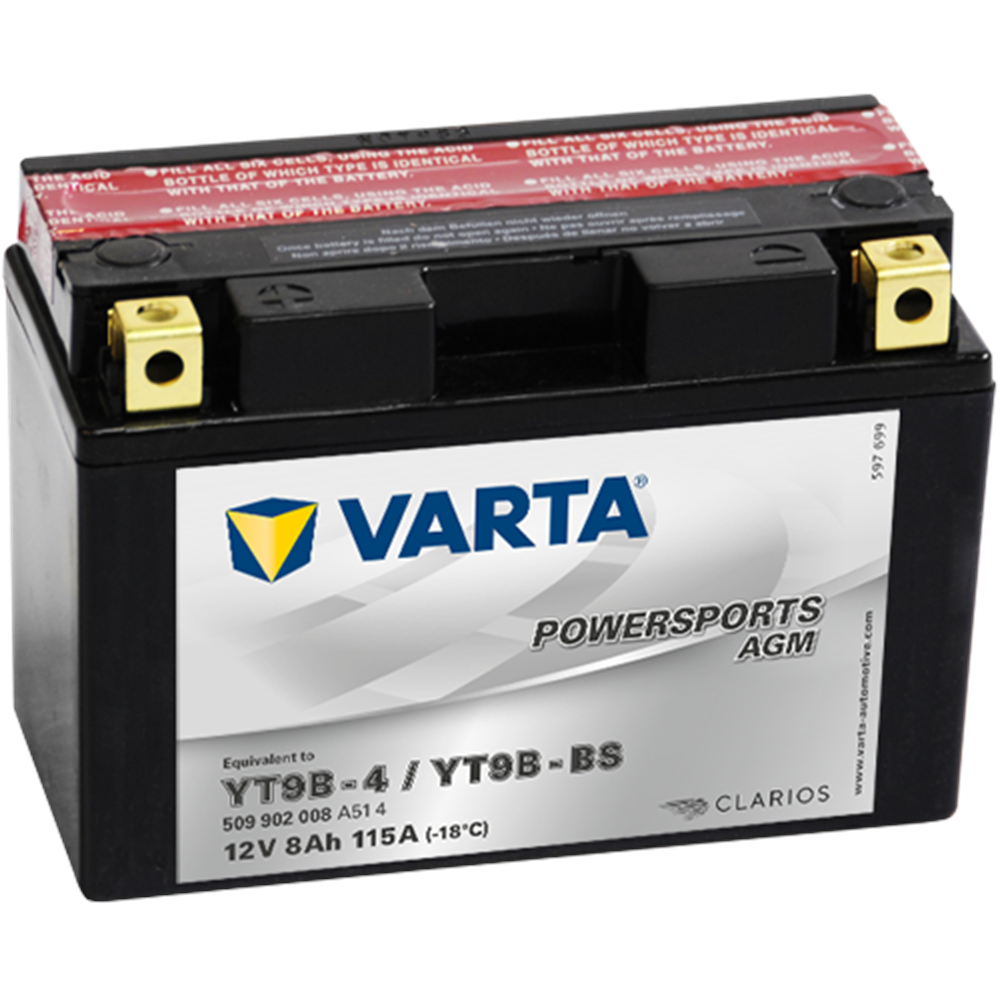 VARTA POWERSPORTS AGM YT9B-BS 12V8Ah 115A AKÜ