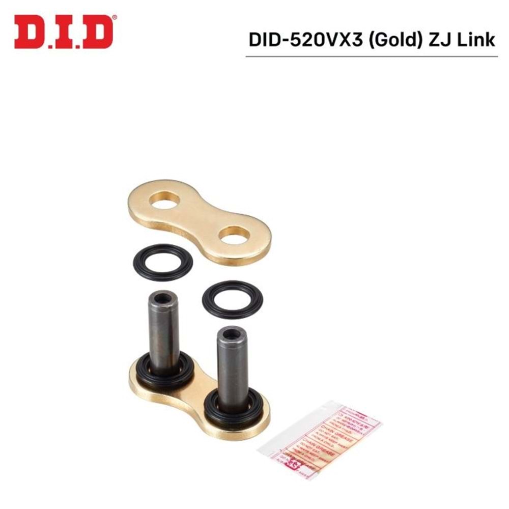 DID 520VX3 GOLD ZJ ZİNCİR BİRLEŞTİRİCİ BAKLA