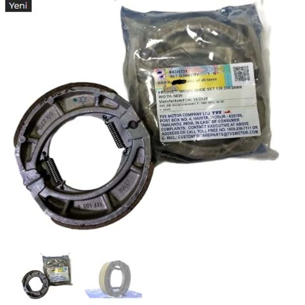 TVS JUPİTER 110-WEGO-APACHE RTR-RAIDER 125 ARKA FREN BALATASI K6320590