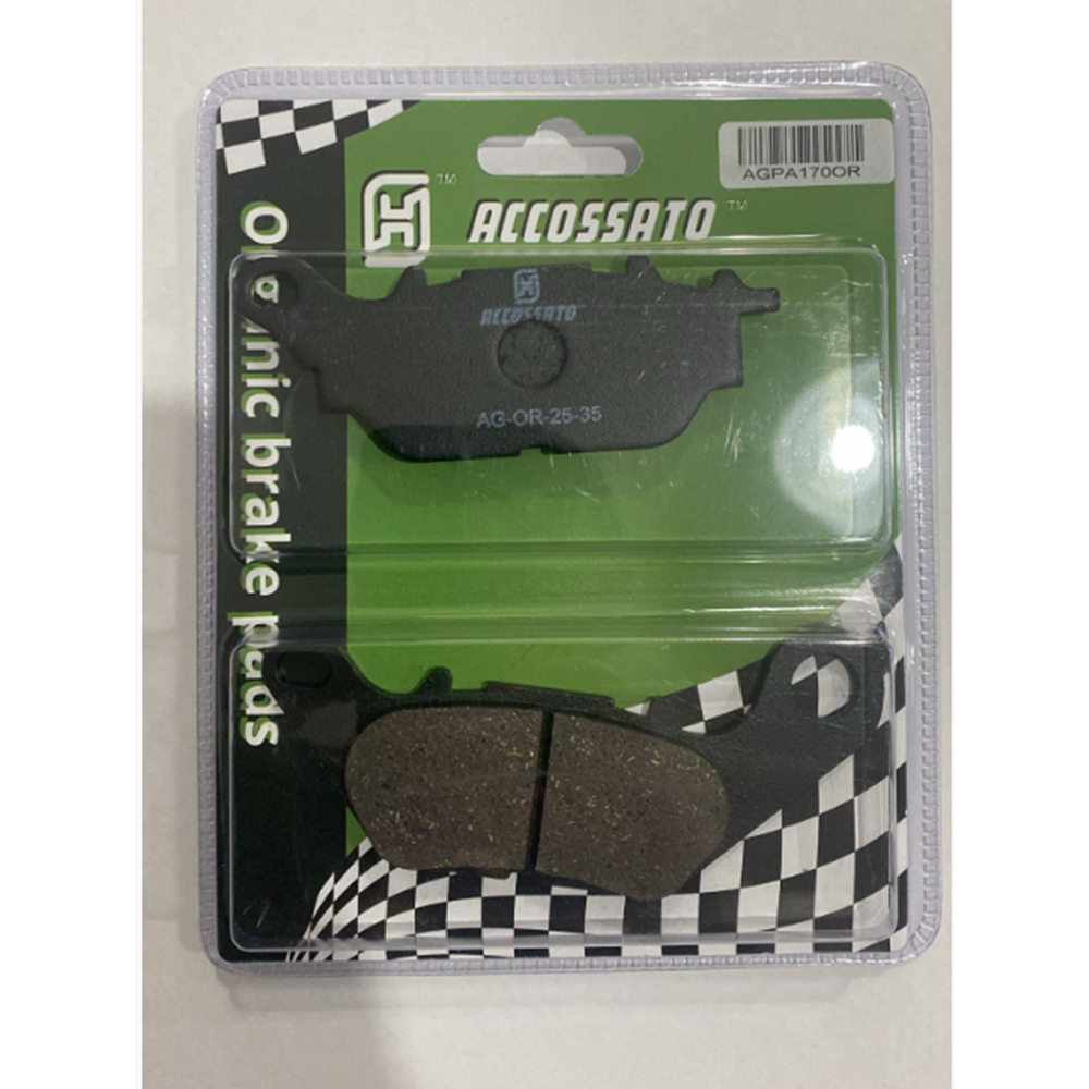 ACCOSSATO AGPA170OR YAMAHA NMAX 125 YBR 125 YS 125 R15 ORGANİK ÖN / ARKA FREN BALATASI