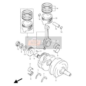 SUZUKİ GS 450 GS 500 GSX 400 KRANK KOL YATAĞI YEŞİL (2 adet) 12164-01D01-0A0