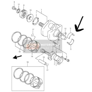 SUZUKİ DL 650 V-STROM KRANK ANA YATAK YATAĞI SİYAH 12229-27G00-0B0