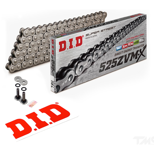 DID-525ZVM-X (Çelik)-118 DID 525ZVM-X-118 LİNK ÇELİK ZİNCİR (X-RİNG)
