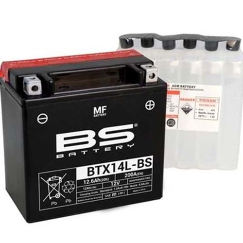 BS BATTERY BTX14L-BS Motosiklet Aküsü