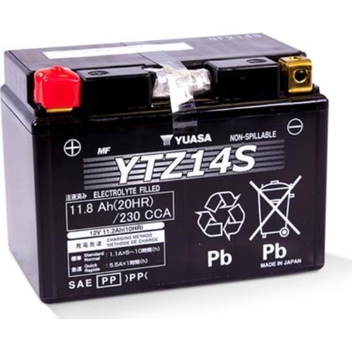 YUASA YTZ14S AKÜ MOTOSİKLET AKÜSÜ