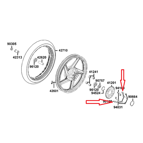 KYMCO CK 125 DİŞLİ VİDALARI 5`Lİ 90128-2F16-001