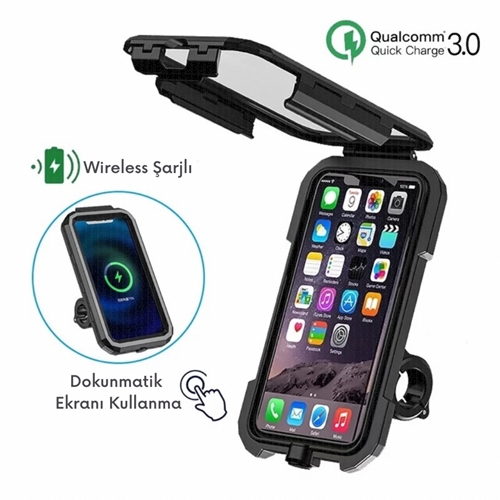 M18-53 PLUS Wireless Şarjlı Ayna Dibi Bağlantılı Telefon Tutucu
