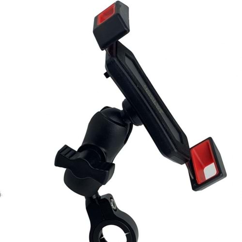 Nukrotech MLS-54 Mafsallı Gidon Bağlantılı Motosiklet Telefon Tutucu