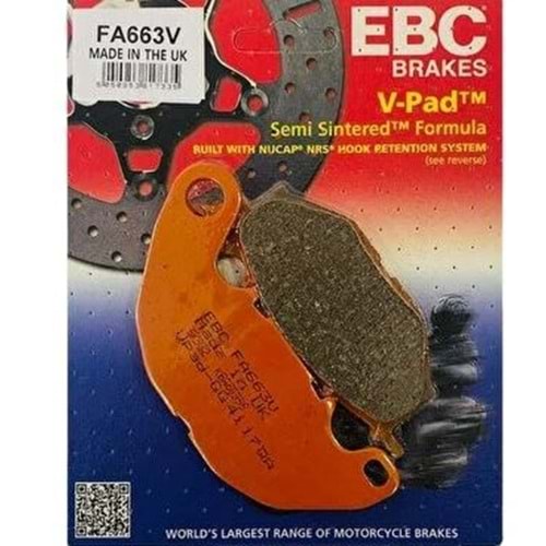 EBC FA663 V YAMAHA MT25 / R25 15-21 ÖN YARI SINTER FREN BALATASI