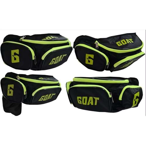 GOAT SİYAH BEL ÇANTASI ORTA BOY (NEON YEŞİL)