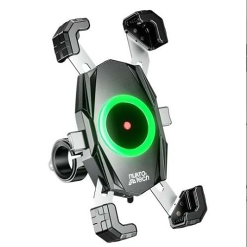 Nukrotech M22 PLUS Wireless Şarjlı ve TYPE C Motosiklet Telefon Tutucu