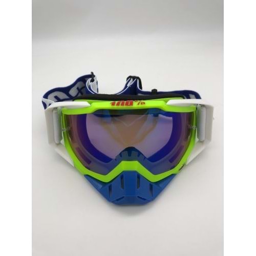 %100 RACECRAFT REPLİKA YEŞİL BEYAZ GOGGLE CROSS GÖZLÜK