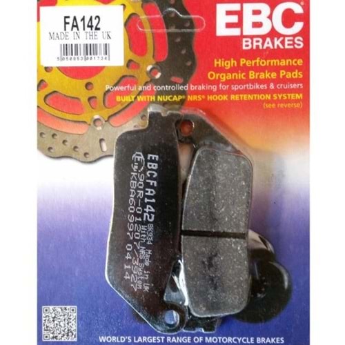 HONDA CBR 250-600-650F YAMAHA WR 125 ÖN FREN BALATASI EBC FA142