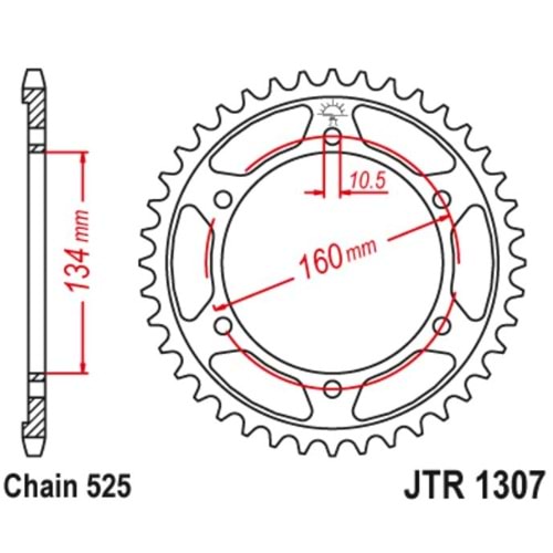 HONDA CBR 600 F (02/07) ARKA DİŞLİ 45 T JT JTR1307.45