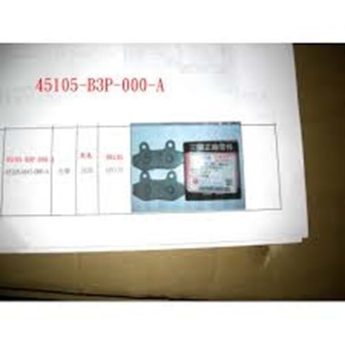 SYM WOLF 125 ÖN FREN BALATASI 45105-B3P-000-A
