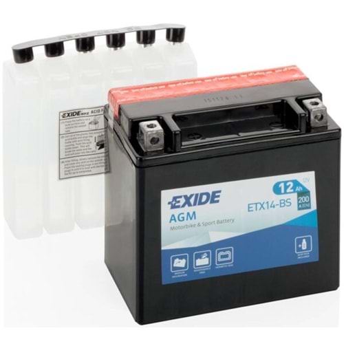 EXİDE 12 AH YTX14-BS MOTORSİKLET AKÜSÜ