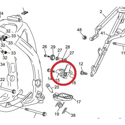 3078 SHERCO ÖN DİŞLİ / ZİNCİR MUHAFAZASI 2T/4T