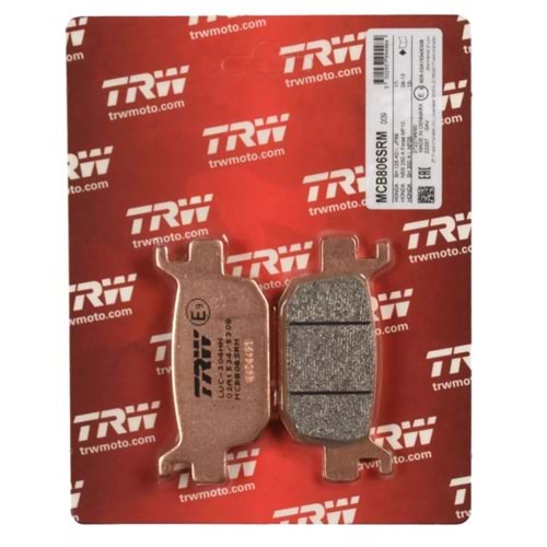 HONDA NSS FORZA 250 ARKA FREN BALATASI TRW SİNTER MCB806SRM