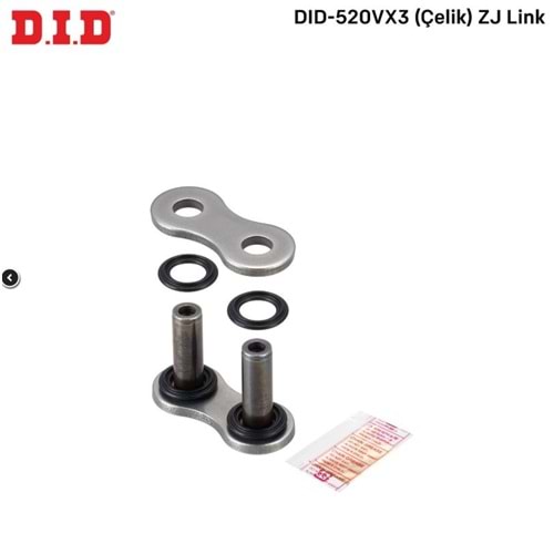 DID 520 VX3 ZJ ÇELİK ZİNCİR BİRLEŞTİRİCİ ZİNCİR KİLİDİ