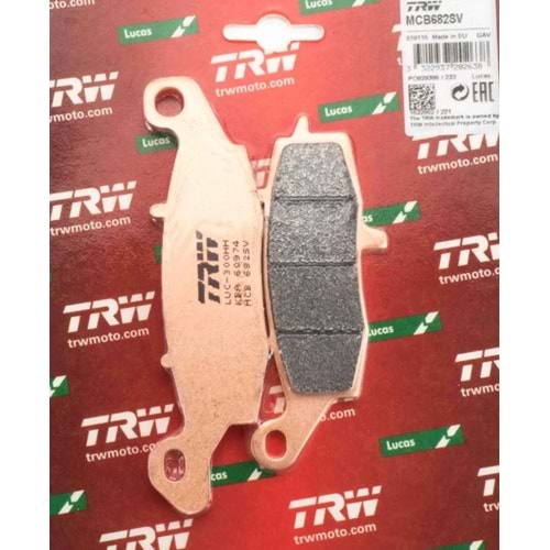 TRW KAWASAKI ER-6 N VULCAN 900 W800 Z 750 SUZUKI DL650 DL1000 SV650 SİNTERLİ ÖN FREN BALATASI MCB682SV