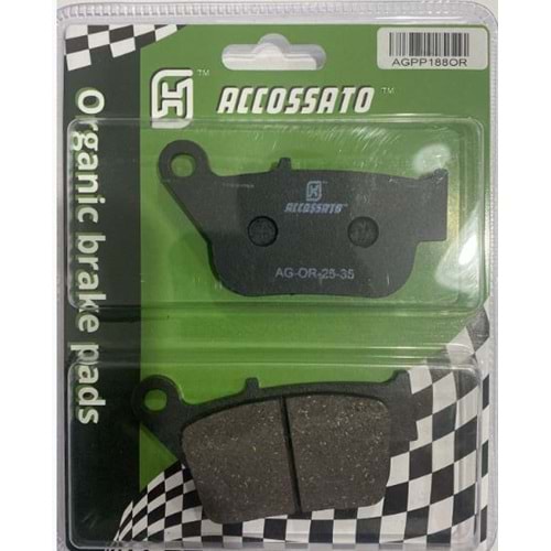 ACCOSSATO ORGANİK ARKA FREN BALATASI AGPP188OR